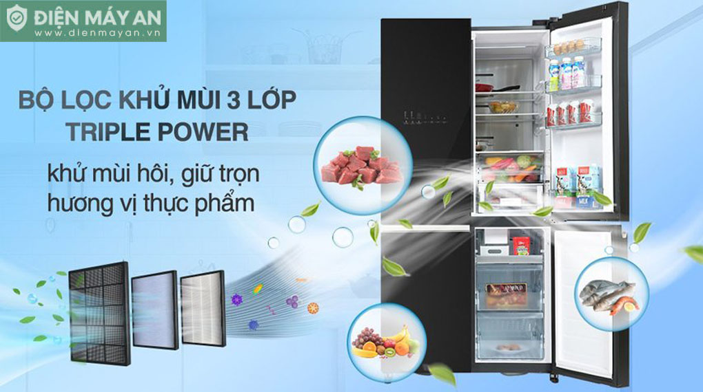 Tủ lạnh Hitachi Inverter 645 lít Multidoor R-WB700VGV4 GBK